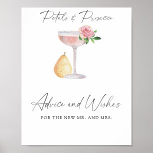 Poster Pétalas & Prosecco - conselhos e votos