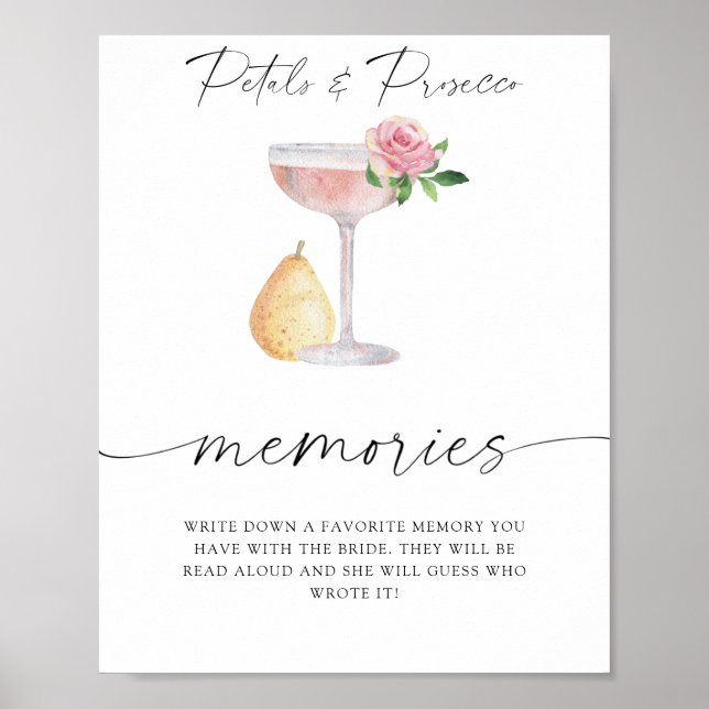 Poster Pétalas & Prosecco - memórias com a noiva  (Frente)