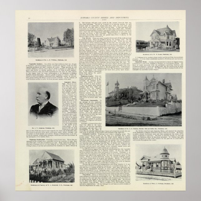 Pôster Petaluma Residences, Califórnia (Frente)