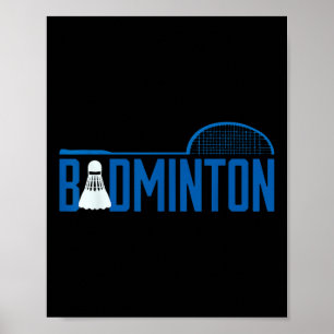 Poster Peteca de Badminton para Jogadores de Badminton Ho