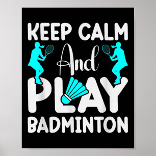 Poster Peteca de Badminton Raquete Jogador de Badminton 3