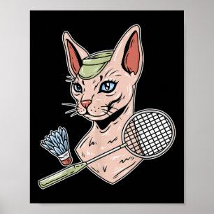 Poster Peteca Engraçada de Gato Devon Rex