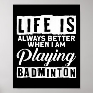Poster Peteca Esporte Badminton Jogador Treinador Raquete
