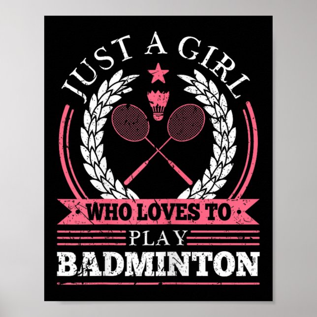 Poster Petecas de Badminton Badminton Feminino  (Frente)