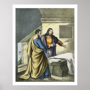Pôster Peter e John no Sepulchre, de um prin da bíblia