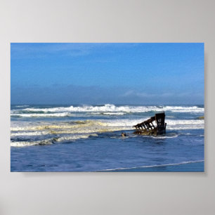 Poster Peter Iredale Shipwreck, Costa do Oregon