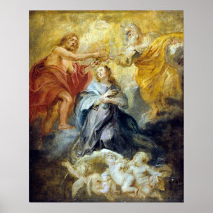 Pôster Peter Paul Rubens a coroação do Virgin