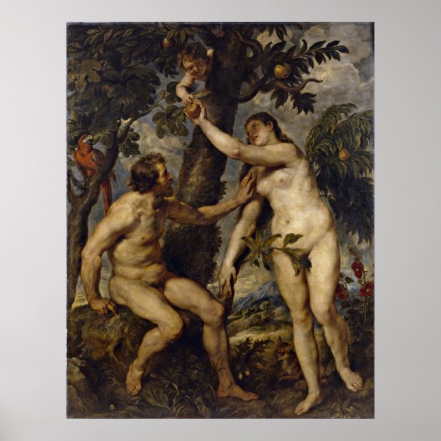 Poster Peter Paul Rubens - Adam e Eve (Frente)