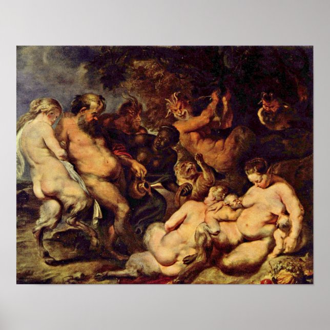 Pôster Peter Paul Rubens - Bacchanal (Frente)