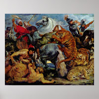 Peter Paul Rubens - Caça ao Tiger e ao leão