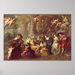 Pôster Peter Paul Rubens - jardim do amor