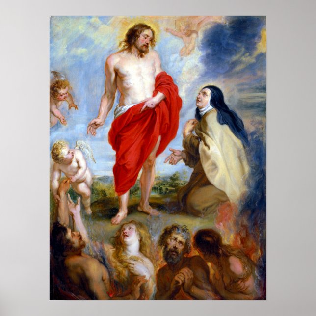 Poster Peter Paul Rubens Santo Teresa Ávila Interceding (Frente)