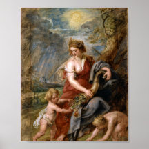 Peter Paul Rubens - Trabalho de arte de Abundance