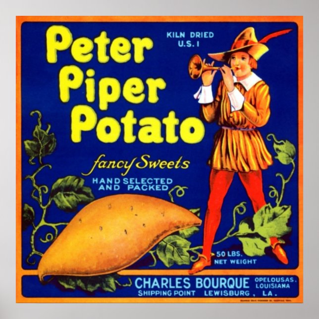 Pôster Peter Piper Potato (Frente)