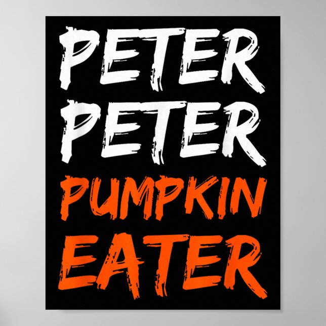 Poster Peter Pumpkin Costume Comer Halloween (Frente)