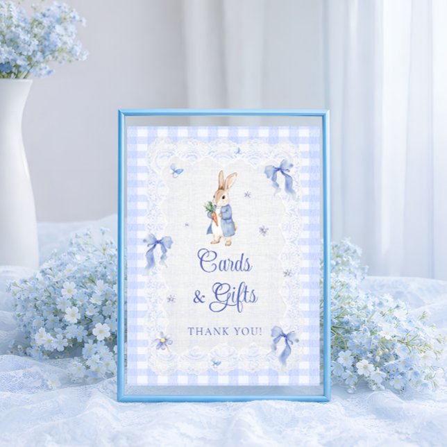 Poster Peter Rabbit Bunny Baby Shower Cards and Gifts (Criador carregado)