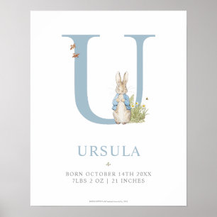 Poster Peter Rabbit Carta Personalizada U
