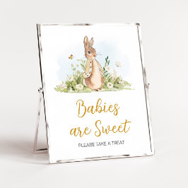 Poster Peter Rabbit Chá de fraldas Bebês são doces