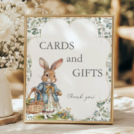 Poster Peter Rabbit Evergreen Chá de fraldas Cards e pres