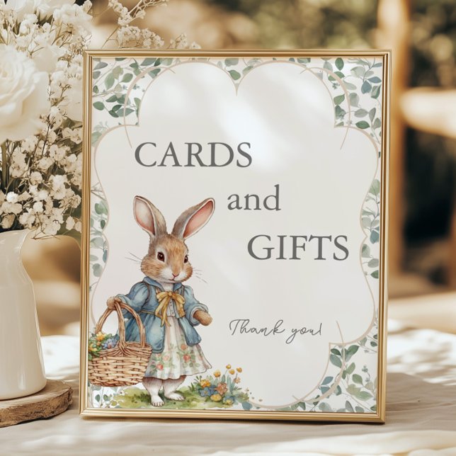 Poster Peter Rabbit Evergreen Chá de fraldas Cards e pres (Criador carregado)
