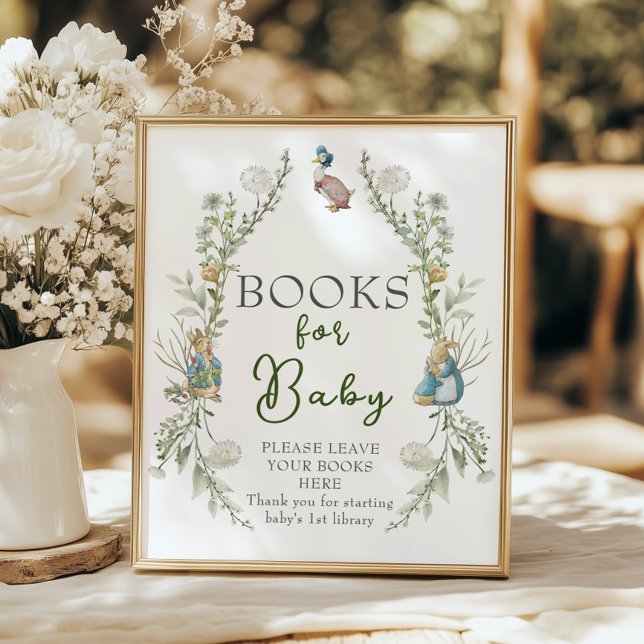 Poster Peter Rabbit Greenery Livros De Flor Selvagem Para (Criador carregado)