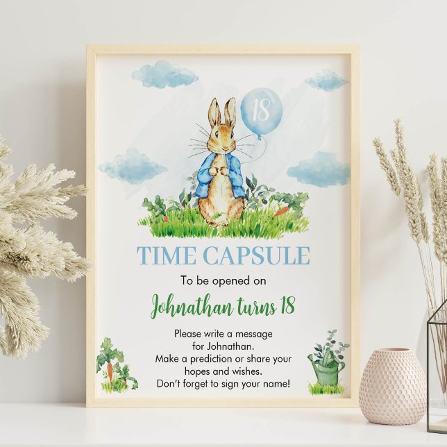 Poster Peter Rabbit Horário Sinal da Cápsula (Criador carregado)
