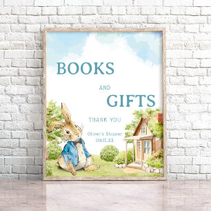Poster Peter The Rabbit Chá de fraldas Books & Gift Sinal