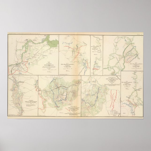 Pôster Petersburg, Va, Atlanta Campaign (Frente)