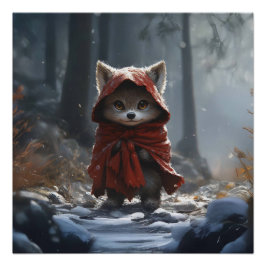 Pôster Petit loup chaperon rouge 