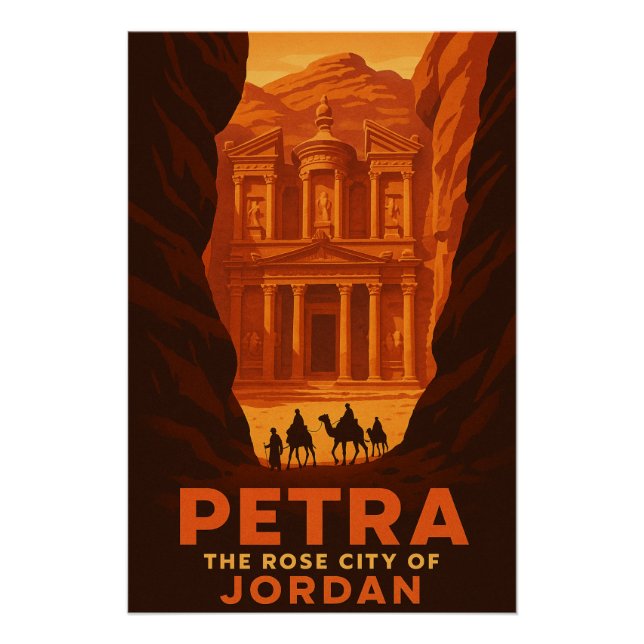 Pôster Petra - A Cidade Rosa da Jordânia (Frente)