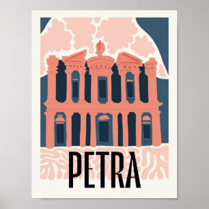 Poster Petra Jordan abstrato viagem floral Art
