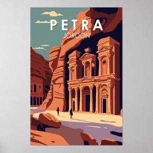 Poster Petra Jordan Viagem Art Vintage