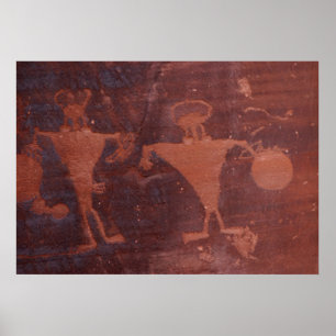 Pôster Petroglife em Moab, Utah