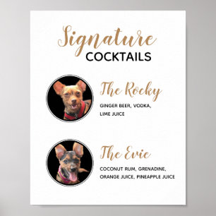 Poster Pets Signature Bebe Menu Cocktail