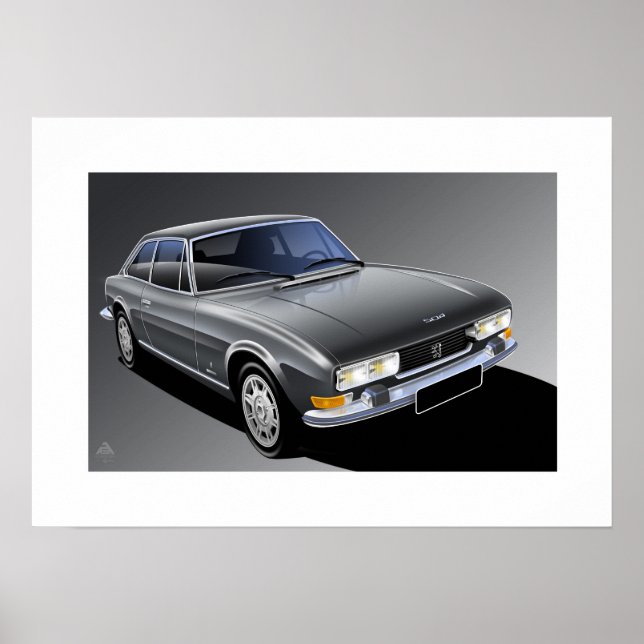 Poster Peugeot 504 Coupe (Frente)