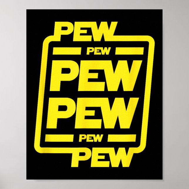 Poster Pew Pew Pew _ Ficção científica divertida (Frente)