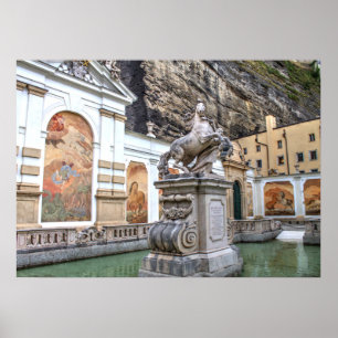Poster Pferdeschwemme Salzburg Áustria