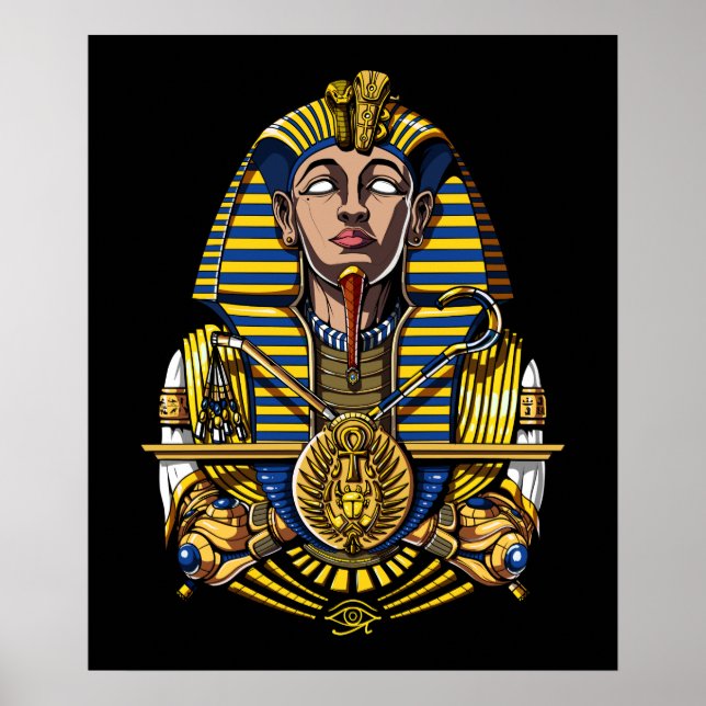 Poster Pharaó egípcio Tutankhamun King Tut (Frente)