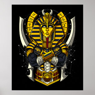 Poster Pharaoh Tutankhamun Antigo Rei Tut