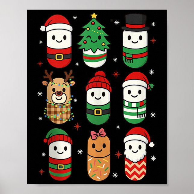 Poster Pharmacy Christmas Xmas Vibes Pharmacist Pharm Tec (Frente)