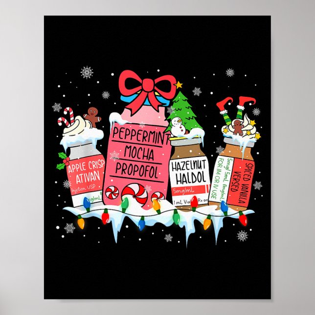 Poster Pharmacy Crew Christmas Pharmacist Medicine Reinde (Frente)