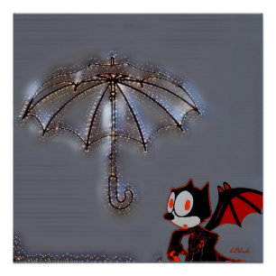 Pôster Phelix o Morcego e Seu Guarda-Chuva Mágico