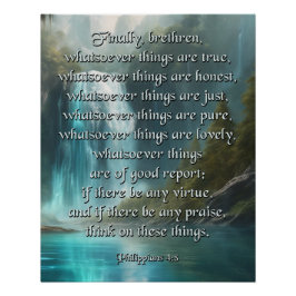 Pôster Phil 4:8 Poster