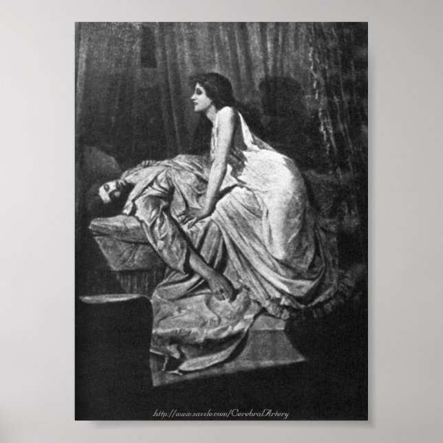 Pôster Philip Burne-Jones - O Vampiro, 1897 (Frente)