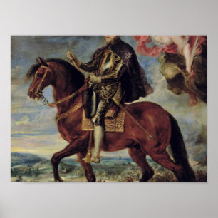 Poster Philip II coroado pela vitória, 1628