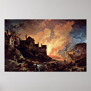 Pôster Philip James de Loutherbourg - Coalbrookdale
