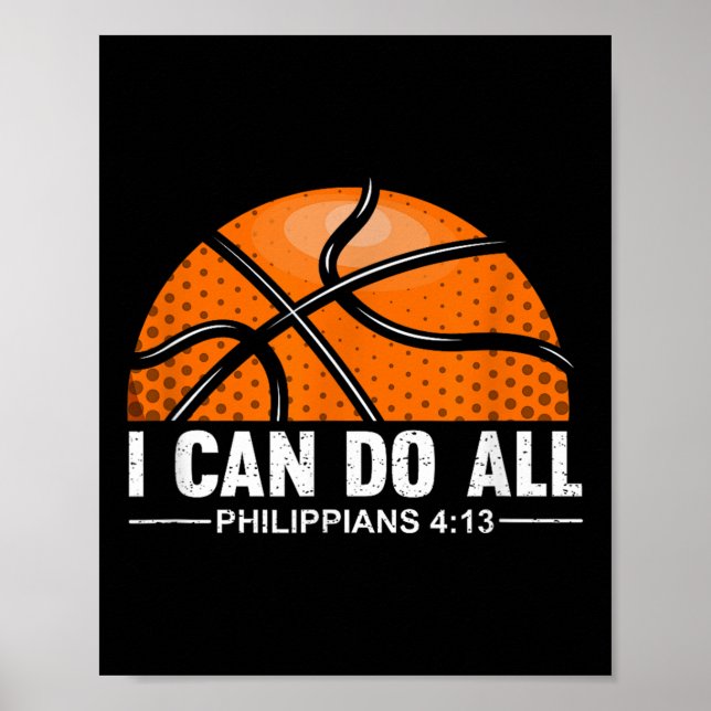 Poster Philipans 4 13 I Can Do All Things Christian Baske (Frente)