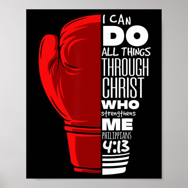 Poster Philippians 413 Religiosos Boxing Funny Christian  (Frente)