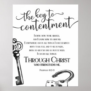 Poster Philippians 4:12 ATRAVÉS DA Escritura do CRISTO