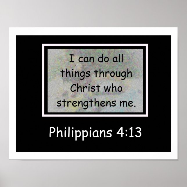 Pôster Philippians 4:13 (Frente)